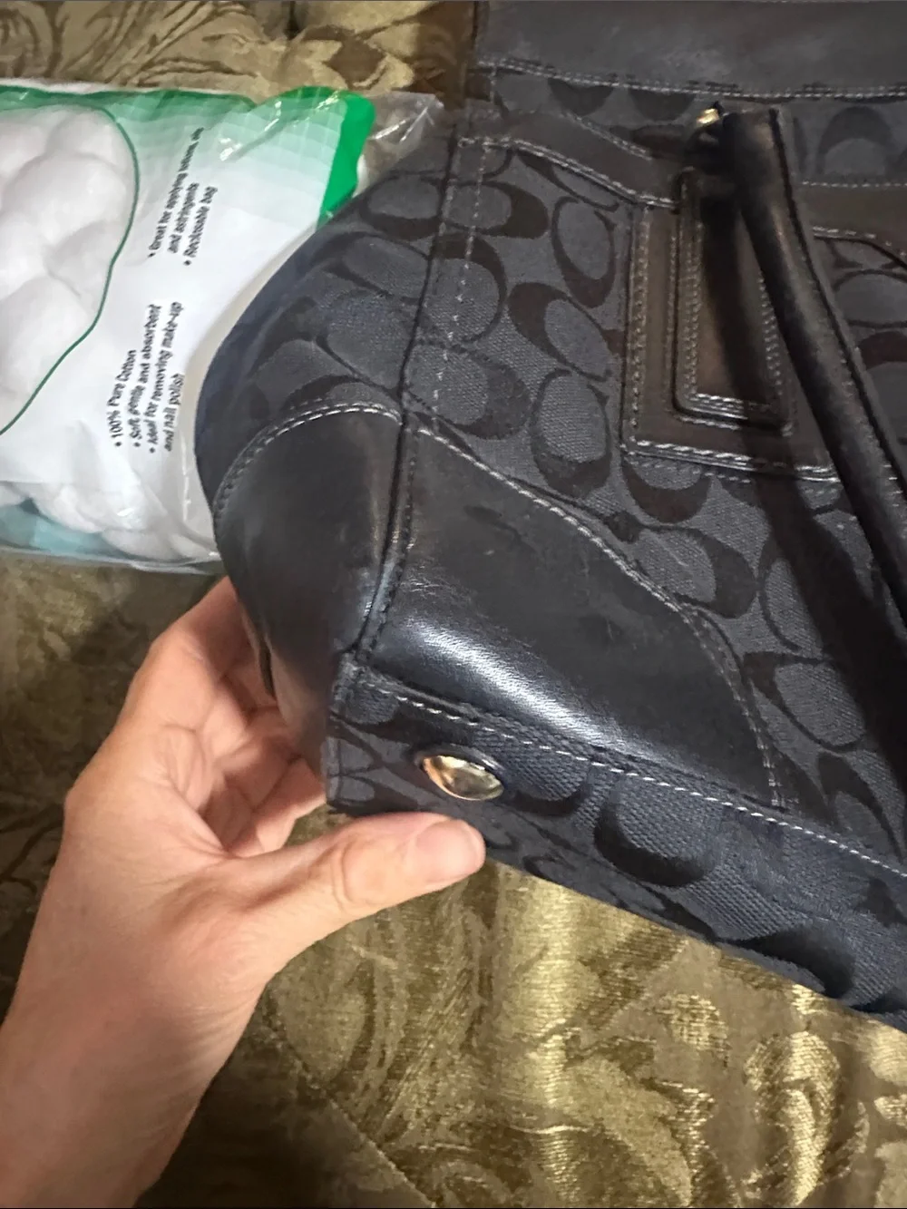 Coach black signature